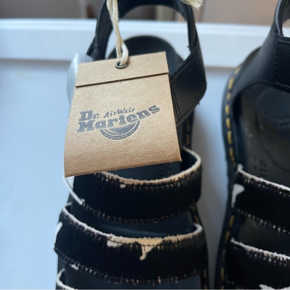 Dr Martens Blaire Hair-On Cow Print Strap Sandals Womens Size 9 Doc Martens NWT - Picture 5 of 7